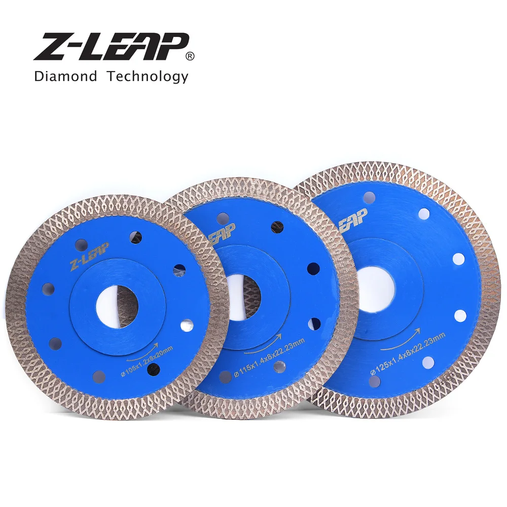 Z-LEAP 4" 4.5" 5" Diamond Cutting Disc Porcelain Saw Blade Hot Pressed Super Thin Diamond Turbo Carving Blade for Ceramic Tile
Z-LEAP 4" 4.5" 5" Diamond Cutting Disc Porcelain Saw Blade Hot Pressed Super Thin Diamond Turbo Carving Blade for Ceramic Tile