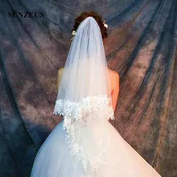 Ivory Wedding Veil with Lace Appliques Wedding Accessories bruids haaraccessoires Elegant Short Accessories Veil SBV05
Ivory Wedding Veil with Lace Appliques Wedding Accessories bruids haaraccessoires Elegant Short Accessories Veil SBV05