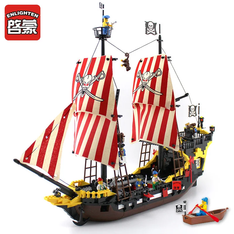 Enlighten Bricks 870pcs Pirates Ship Black Pearl Model Compatible All Brand Building Blocks Educational Building Toys Kids Gift
Enlighten Bricks 870pcs Pirates Ship Black Pearl Model Compatible All Brand Building Blocks Educational Building Toys Kids Gift