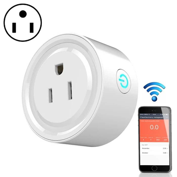 10A Smart WiFi Mini Plug APP Remote Control Timing Check Power Usage Smart Socket Works with Alexa & Google Home,AC 110V,US Plug
10A Smart WiFi Mini Plug APP Remote Control Timing Check Power Usage Smart Socket Works with Alexa & Google Home,AC 110V,US Plug