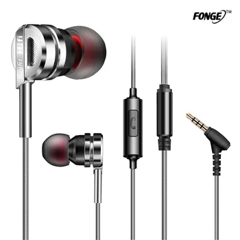 Fonge Universal HiFi In Ear Earphone Metal Stereo Bass Earphone with Microphone for 3.5mm Mobile Phone MP3 MP4 Noise Cancelling
Fonge Universal HiFi In Ear Earphone Metal Stereo Bass Earphone with Microphone for 3.5mm Mobile Phone MP3 MP4 Noise Cancelling