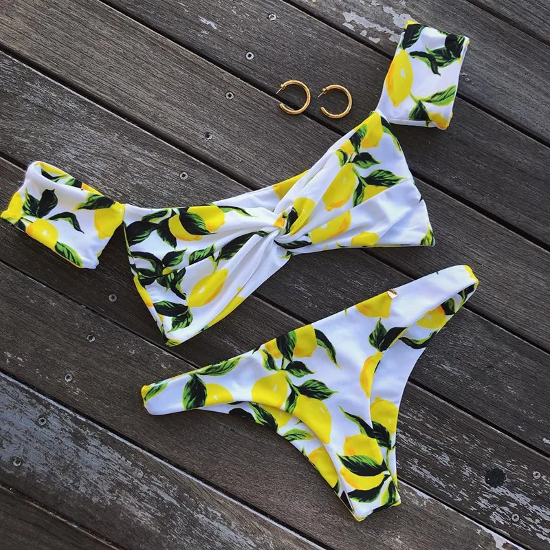 2018 New Design Lemon Swimsuit Short Sleeve Off Shoulder Swimwear Beach Micro Swiming Suit Women Bikini Sexy Bathing Biquinis
2018 New Design Lemon Swimsuit Short Sleeve Off Shoulder Swimwear Beach Micro Swiming Suit Women Bikini Sexy Bathing Biquinis