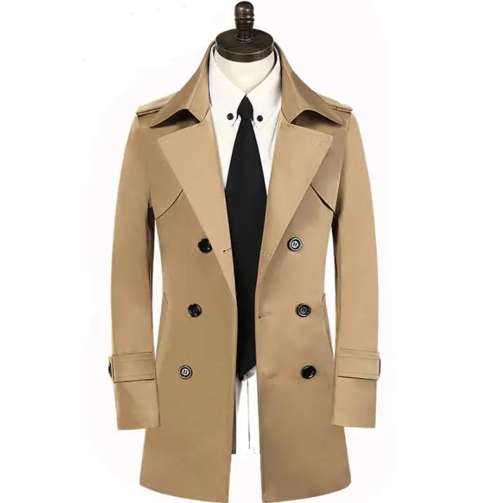 Beige khaki 2019 spring trench coat men autumn fashion casual slim medium-long mens trench coat overcoat plus size 8XL 9XL
Beige khaki 2019 spring trench coat men autumn fashion casual slim medium-long mens trench coat overcoat plus size 8XL 9XL