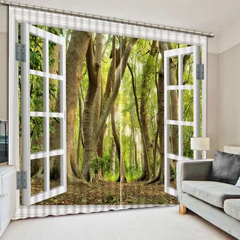 NoEnName_Null High Quality 3D Printing Curtains Green Forest Curtains Make Eyes Comfortable Bedroom Living Room Curtains CL-070
NoEnName_Null High Quality 3D Printing Curtains Green Forest Curtains Make Eyes Comfortable Bedroom Living Room Curtains CL-070
