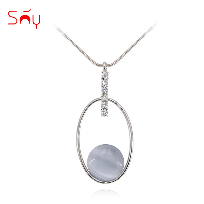 Sunny Jewelry Fashion 2021 Necklace Pendant For Women Exquisite Simulated Opal Water Drop High Quality Party | Украшения и
