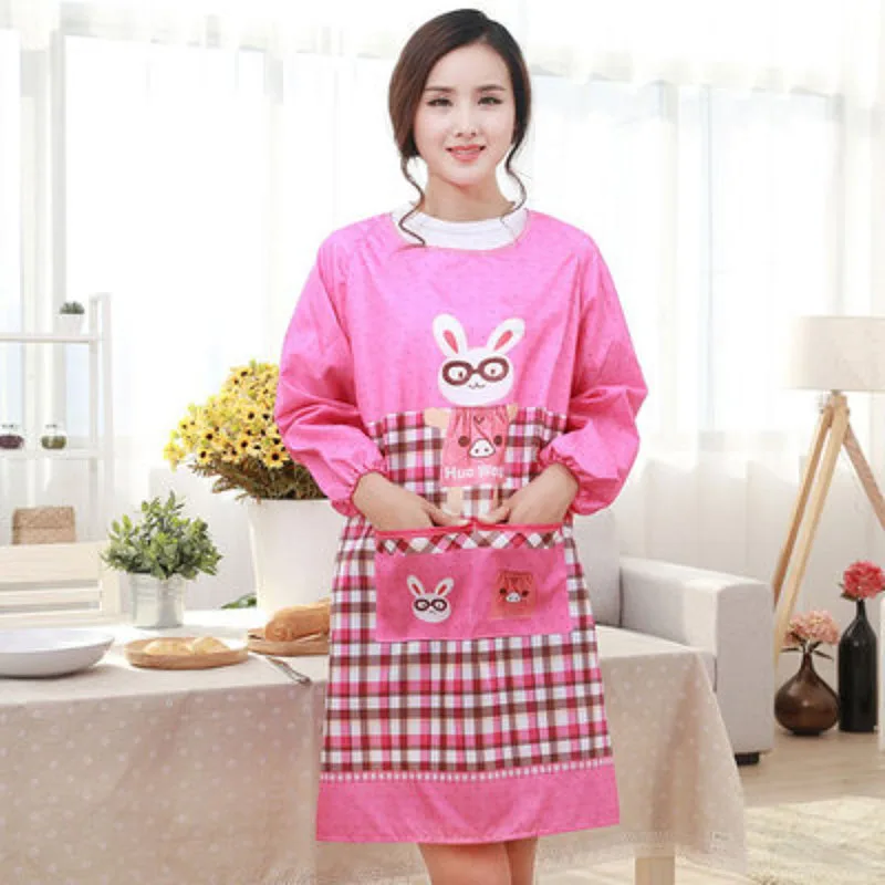 Women Kitchen Cooking Apron Cartoon Long-sleeved Apron Oil-proof Anti-wear Gown Adult Home Cleaning Overalls With Pocket
Women Kitchen Cooking Apron Cartoon Long-sleeved Apron Oil-proof Anti-wear Gown Adult Home Cleaning Overalls With Pocket