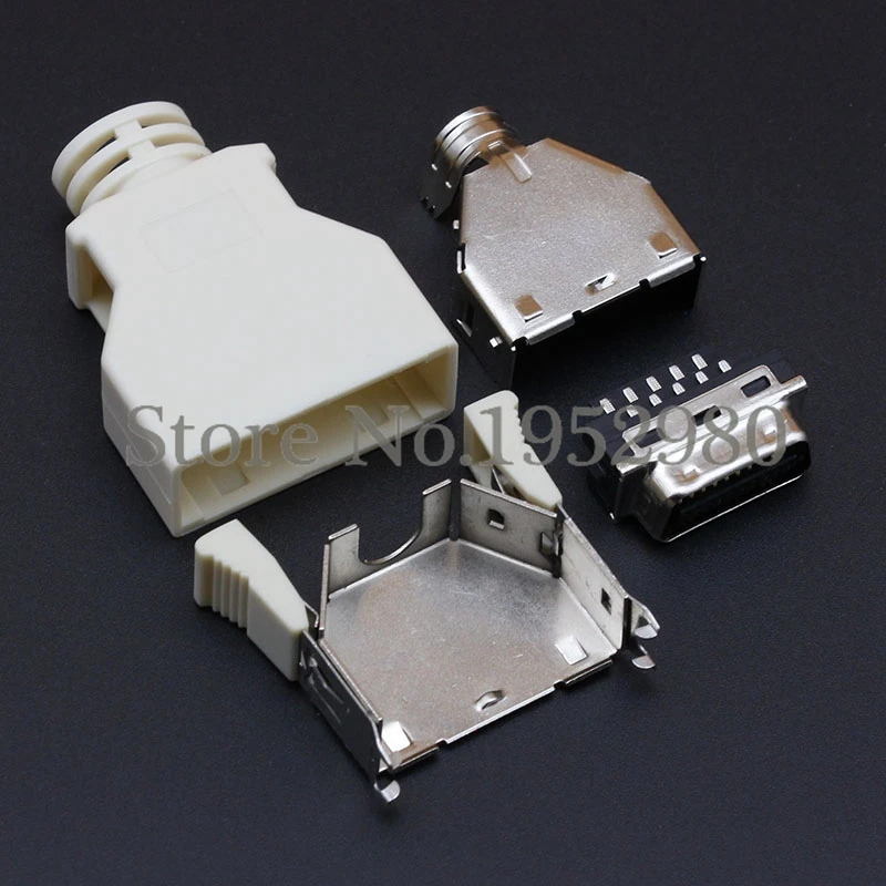 5PCS Male Solder Micro Centronics Connector 20 Pin with Slide Latch Hood Connector Computer Cable Adapters
5PCS Male Solder Micro Centronics Connector 20 Pin with Slide Latch Hood Connector Computer Cable Adapters