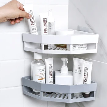 Bathroom Organizer Soap Toothbrush Wash Shelf Tripod Punch-free Wall-mounted Corner Seamless Organize Bathroom Storage Shelf
Bathroom Organizer Soap Toothbrush Wash Shelf Tripod Punch-free Wall-mounted Corner Seamless Organize Bathroom Storage Shelf