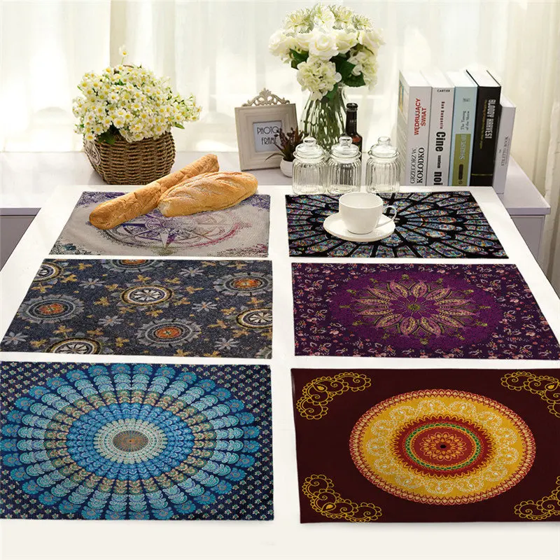 1Pcs Mandala Pattern Kitchen Placemat Dining Table Mat Coaster Cotton Linen Pads Western Mat 42*32cm Home Decor Accessory MP0039
1Pcs Mandala Pattern Kitchen Placemat Dining Table Mat Coaster Cotton Linen Pads Western Mat 42*32cm Home Decor Accessory MP0039