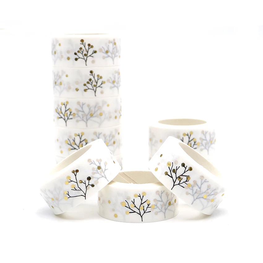 5m*15mm Creative Tree Gold Foil Decorative Washi Tape DIY Scrapbooking Masking Tape School Office Supply 1 PCS
5m*15mm Creative Tree Gold Foil Decorative Washi Tape DIY Scrapbooking Masking Tape School Office Supply 1 PCS