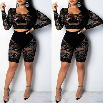 2019 New Sexy Summer Women Mesh Lace Floral Embroidery Black Cover up Long Sleeve Crop Tops Pullover Short Pants Sets
2019 New Sexy Summer Women Mesh Lace Floral Embroidery Black Cover up Long Sleeve Crop Tops Pullover Short Pants Sets