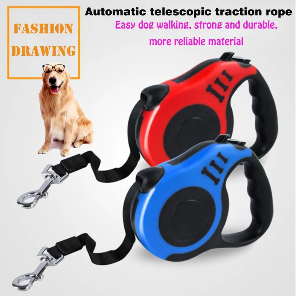 Retractable Dog Leash Automatic Dog Puppy Leash Rope Pet Running Walking Extending Lead For Small Medium Dogs Pet Products3M/5m
Retractable Dog Leash Automatic Dog Puppy Leash Rope Pet Running Walking Extending Lead For Small Medium Dogs Pet Products3M/5m