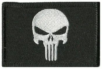 100% iron on Embroidery Punisher Tactical Patch - Black background white skull
100% iron on Embroidery Punisher Tactical Patch - Black background white skull