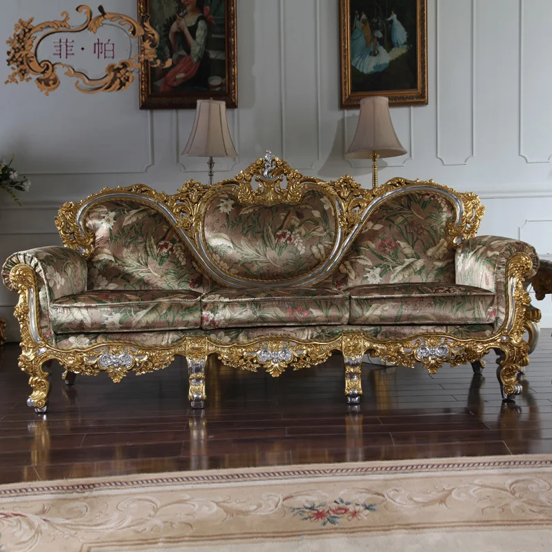 Image classic style living room furniture hand carved  furniture made in china Free Shipping