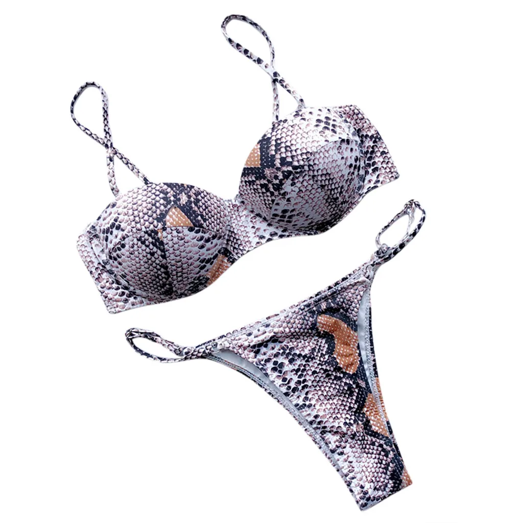Snake Print Sexy Bikini Women's Bikini Print Set Swimsuit Two Piece Filled Summer Sale Bra Swimwear Beachwear Stroj Kapielowy #X
Snake Print Sexy Bikini Women's Bikini Print Set Swimsuit Two Piece Filled Summer Sale Bra Swimwear Beachwear Stroj Kapielowy #X