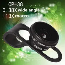 mobile phone lens 0.38X wide angle 13X macro Lens shots universal photo For All Smartphone Universal Clip 2in 1 lenses