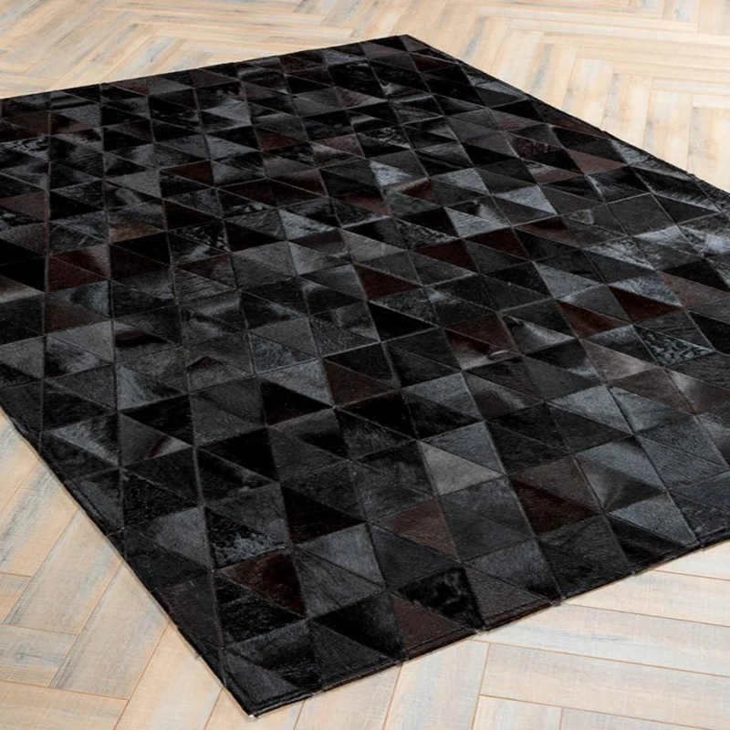 Customized American Style Seamed Patchwork 100% natural Cowhide Rug Carpet modern Black Triangle Home Sofa decor , NP-14
Customized American Style Seamed Patchwork 100% natural Cowhide Rug Carpet modern Black Triangle Home Sofa decor , NP-14