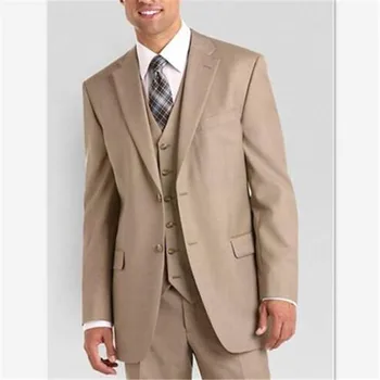 Custom Made Men Suits Design Side Slit Two Buttons khaki Groom Tuxedos notched Lapel Groomsman Best man Suits(Jacket+Pants+vest)
Custom Made Men Suits Design Side Slit Two Buttons khaki Groom Tuxedos notched Lapel Groomsman Best man Suits(Jacket+Pants+vest)