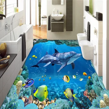 Custom Photo Wall Paper 3D Stereo Underwater World Dolphins 3D Floor Tiles Murals Bathroom Living Room Waterproof PVC Wallpapers
Custom Photo Wall Paper 3D Stereo Underwater World Dolphins 3D Floor Tiles Murals Bathroom Living Room Waterproof PVC Wallpapers
