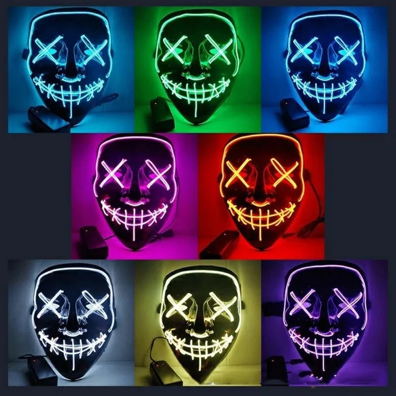 Halloween Mask LED Light Up Party Mask The Purge Election Year Great Funny Mask Festival Cosplay Costume Supplies Glow In Dark
Halloween Mask LED Light Up Party Mask The Purge Election Year Great Funny Mask Festival Cosplay Costume Supplies Glow In Dark