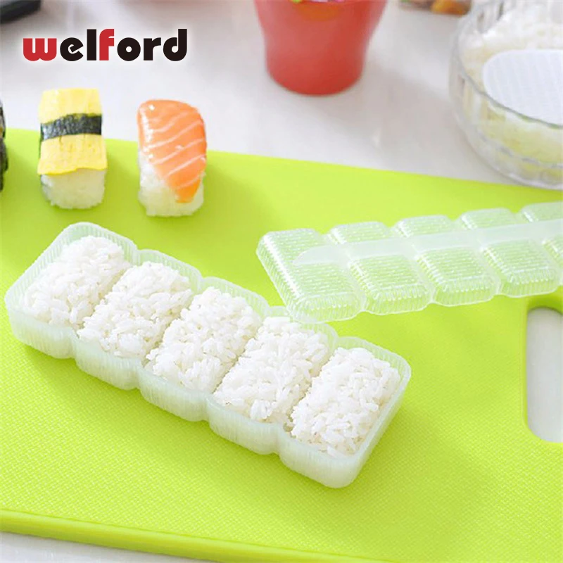 Japan Nigiri Sushi Mold Rice Ball 5 Rolls Maker Non Stick Press Bento Tool Baking Sushi maker Kit Bento Accessories
Japan Nigiri Sushi Mold Rice Ball 5 Rolls Maker Non Stick Press Bento Tool Baking Sushi maker Kit Bento Accessories