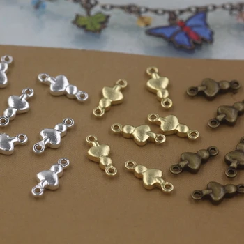 Vintage Copper Heart Charms Connector Pendant With 2 Loops For Bracelet Necklace DIY Jewelry Accessories Making 200 PCS
Vintage Copper Heart Charms Connector Pendant With 2 Loops For Bracelet Necklace DIY Jewelry Accessories Making 200 PCS