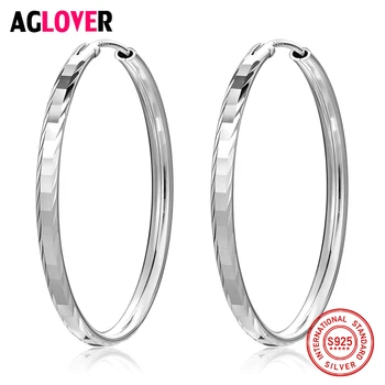 AGLOVER Silver 925 Jewelry 925 Sterling Silver Classic Luxury Trendy Rhombus Circle Charm 37mm Hoop Earrings For Women Gift
AGLOVER Silver 925 Jewelry 925 Sterling Silver Classic Luxury Trendy Rhombus Circle Charm 37mm Hoop Earrings For Women Gift