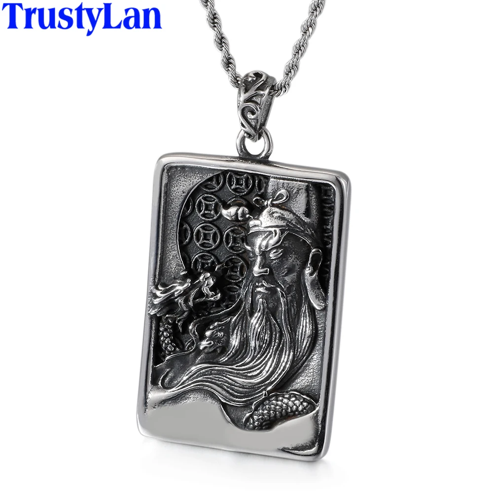 Retro Stainless Steel GuanYu Pendant Necklace For Men God of Wealth Jewelry Best Friends Gifts For Him Necklaces & Pendants 2019
Retro Stainless Steel GuanYu Pendant Necklace For Men God of Wealth Jewelry Best Friends Gifts For Him Necklaces & Pendants 2019