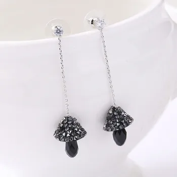 Ms Betti 2020 Korean Luxury Black Rhinestones Long Drop Earring For Women Mushroom Crystals From Austria Wholesale
Ms Betti 2020 Korean Luxury Black Rhinestones Long Drop Earring For Women Mushroom Crystals From Austria Wholesale