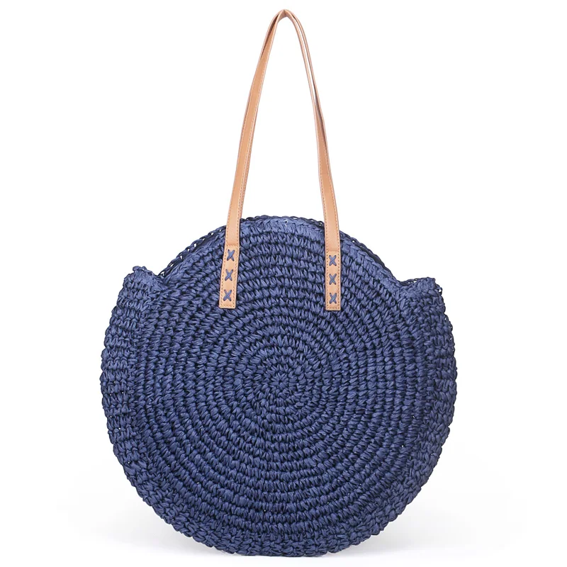 Natural Round Straw Tote Bag Handmade Woven Shoulder Bag Large Circle Rattan bags Bohemian Summer Vacation Casual Bags
Natural Round Straw Tote Bag Handmade Woven Shoulder Bag Large Circle Rattan bags Bohemian Summer Vacation Casual Bags