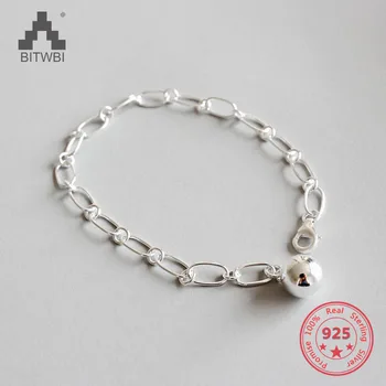 Real 925 Sterling Silver Bangle Bracelet for Women Simple Circle Chain Bead Charm Bracelets Fine Jewelry Wholesale
Real 925 Sterling Silver Bangle Bracelet for Women Simple Circle Chain Bead Charm Bracelets Fine Jewelry Wholesale