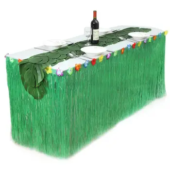 Hawaiian Luau Party Table Skirt with 12 Pcs Artificial Tropical Palm Leaves Magic Tapes Roundots (Green)
Hawaiian Luau Party Table Skirt with 12 Pcs Artificial Tropical Palm Leaves Magic Tapes Roundots (Green)
