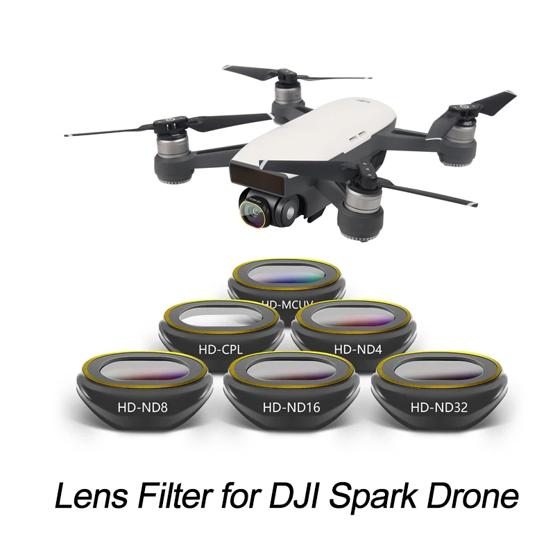 Multi Layer Coating Lens Filter for DJI Spark Drone Camera UV CPL ND4 ND8 ND16 HD Optical Glass Neutral Density Polarizing
Multi Layer Coating Lens Filter for DJI Spark Drone Camera UV CPL ND4 ND8 ND16 HD Optical Glass Neutral Density Polarizing
