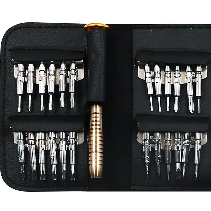 25pcs Multi Function Leather Sheath Manual Screwdriver Assembly Combination Mobile Phone Notebook Dismantling Maintenance Tool
25pcs Multi Function Leather Sheath Manual Screwdriver Assembly Combination Mobile Phone Notebook Dismantling Maintenance Tool