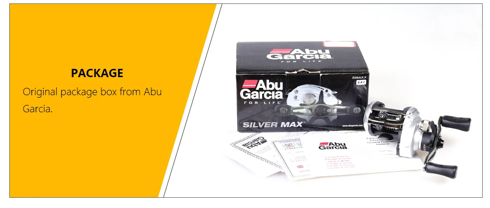 Abu Garcia Silver Max3 Smax3 6.4:1 Right Left Hand Bait Casting