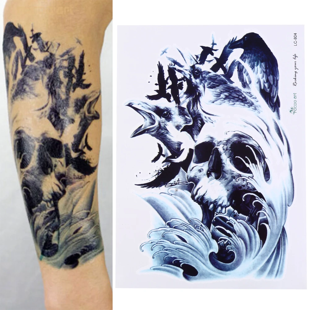 1pcs Waterproof Tattoo Sticker for Men Death Skull Temporary Tattoo Body Arm Leg 21x15CM Women Fake Flash Tatoo Sticker Sleeves
1pcs Waterproof Tattoo Sticker for Men Death Skull Temporary Tattoo Body Arm Leg 21x15CM Women Fake Flash Tatoo Sticker Sleeves
