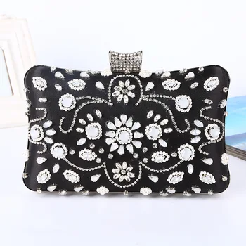 Organizer Wallet Women Club Evening Bag Flower Beaded Hasp Handbag Clutch Glitter Rhinestone Purse for Wedding Black 7506-3
Organizer Wallet Women Club Evening Bag Flower Beaded Hasp Handbag Clutch Glitter Rhinestone Purse for Wedding Black 7506-3