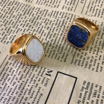European Cold Metal Wind Lazurite Semi-precious Natural Stone Ring bague anillos mujer anel aneis anelli Charm ring bisuteria
European Cold Metal Wind Lazurite Semi-precious Natural Stone Ring bague anillos mujer anel aneis anelli Charm ring bisuteria