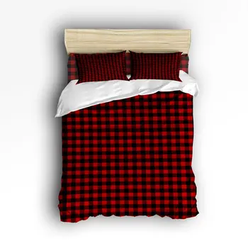 King Size Bedding Set- Red Black Buffalo Check Plaid Pattern Duvet Cover Set Bedspread for Children/Kids/Teens/Adults, 4 Piece
King Size Bedding Set- Red Black Buffalo Check Plaid Pattern Duvet Cover Set Bedspread for Children/Kids/Teens/Adults, 4 Piece