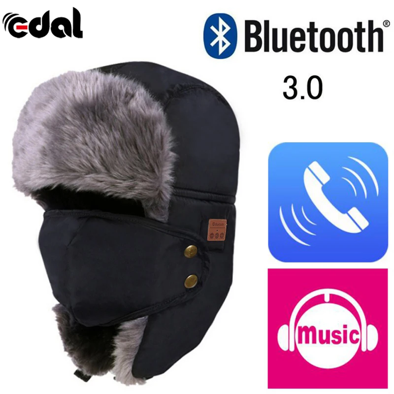 

EDAL Technology Soft Warm Beanie Hat Wireless Bluetooth Smart Cap Headset ear-phone Speaker Mic Bluetooth Hat for Outdoor Sport