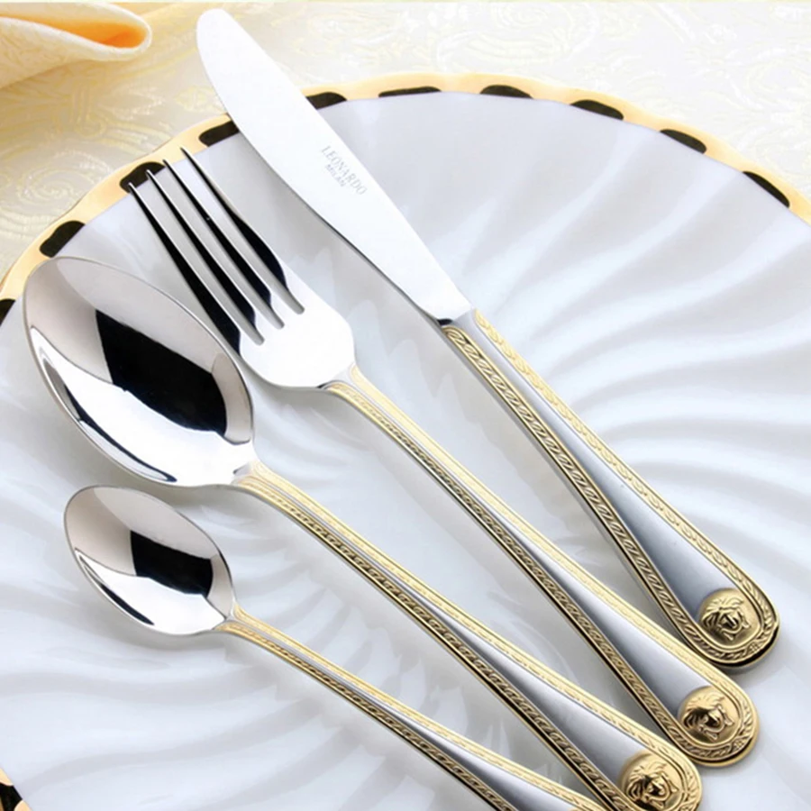 Camping Set Luxury Gift Spoon Fork Stainless Cutlery Tableware Portable Steel High Quality Gold Silverware Stainless Flatware 5
Camping Set Luxury Gift Spoon Fork Stainless Cutlery Tableware Portable Steel High Quality Gold Silverware Stainless Flatware 5