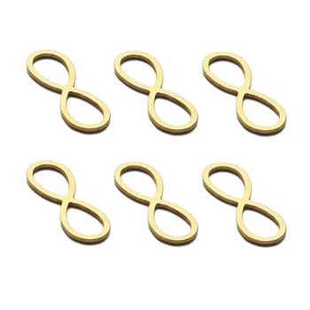 10pcs Simple Gold Plated Stainless Steel Geometric Hollow Infinity 8 Shape Charms Pendant DIY Necklace Jewelry Making Supplies
10pcs Simple Gold Plated Stainless Steel Geometric Hollow Infinity 8 Shape Charms Pendant DIY Necklace Jewelry Making Supplies