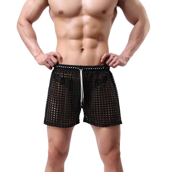 Mens Sleepwear Shorts Big Mesh Honeycomb Net Men's Home Pajamas Shorts Sexy Nylon Sleep Bottom Mens Sheer Pajamas
Mens Sleepwear Shorts Big Mesh Honeycomb Net Men's Home Pajamas Shorts Sexy Nylon Sleep Bottom Mens Sheer Pajamas