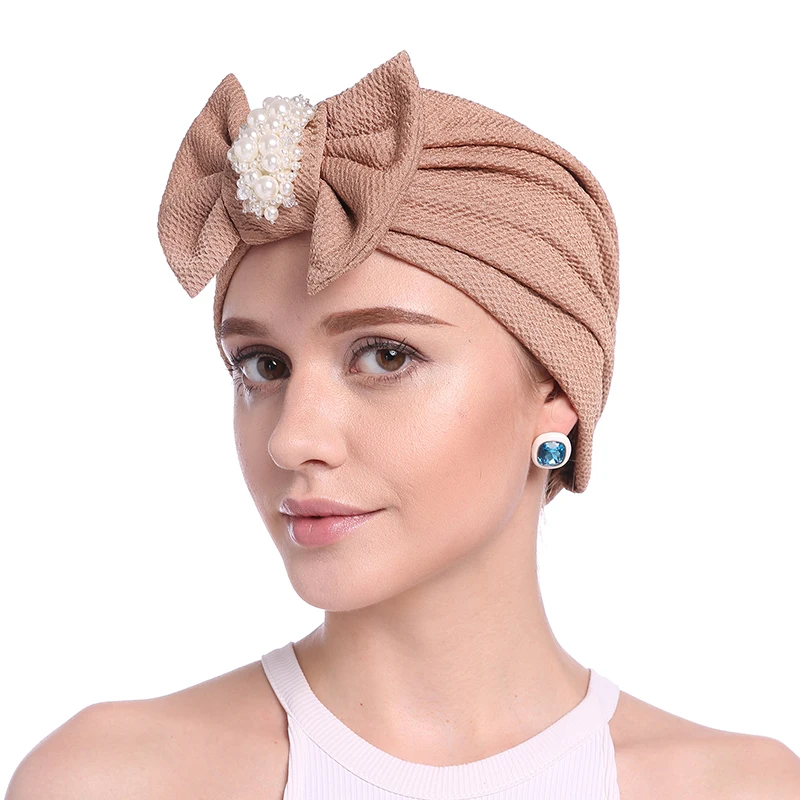 Babalet Women's Elegant Soft Imitated Pearls Big Bow Muslim Turban Islamic Headwear Chemo Cancer Beanie Hair Loss Cap Indian Cap
Babalet Women's Elegant Soft Imitated Pearls Big Bow Muslim Turban Islamic Headwear Chemo Cancer Beanie Hair Loss Cap Indian Cap