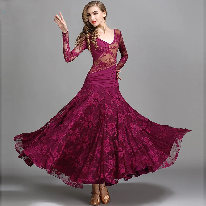 Ballroom Dance Dress Long Sleeve Waltz Lace Chiffon Dresses Women Standard Dancing Practice Wear Adult Flamenco Clothes DN2983
Ballroom Dance Dress Long Sleeve Waltz Lace Chiffon Dresses Women Standard Dancing Practice Wear Adult Flamenco Clothes DN2983