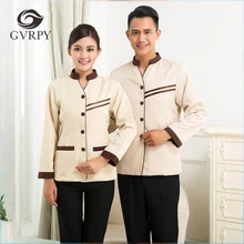 2019 printemps hôtel vêtements de travail veste de nettoyage à manches longues ménage Service de nettoyage femmes offre spéciale traditionnelle uniformes de serveur(China)