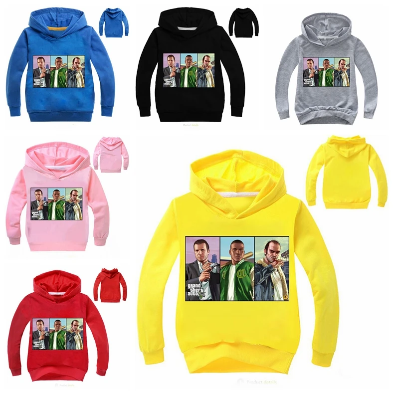 New GTA 5 Boys Jacket Girls Hoodies and Sweatshirts Hooded Kids Casual Fashion Clothing Cartoon Printing Coat Outwear
New GTA 5 Boys Jacket Girls Hoodies and Sweatshirts Hooded Kids Casual Fashion Clothing Cartoon Printing Coat Outwear