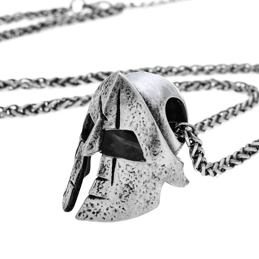 WOOGGE Men's Fashion Gothic Stainless Steel Antique Bronze Silver Chain Norse Viking Sparta Warrior Helmet Mask Pendant Necklace
WOOGGE Men's Fashion Gothic Stainless Steel Antique Bronze Silver Chain Norse Viking Sparta Warrior Helmet Mask Pendant Necklace