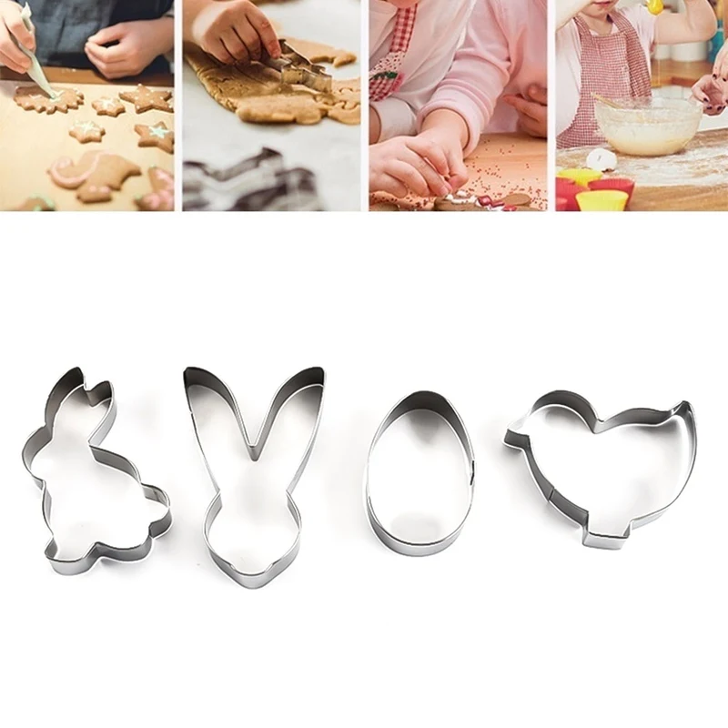4Pcs/Set Cake Cutters Easter Series Rabbit Shape Mold Cookie Stencils Stainless Steel Metal Baking Tools for Chocolate Biscuit
4Pcs/Set Cake Cutters Easter Series Rabbit Shape Mold Cookie Stencils Stainless Steel Metal Baking Tools for Chocolate Biscuit
