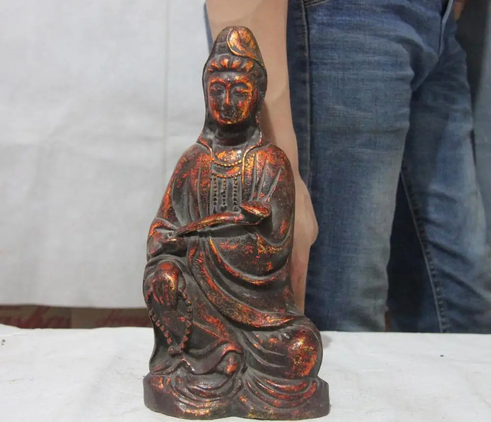 Chinese bronze copper carved comfortable Ruyi Kwan-yin buddha Bodhisattva Statue
Chinese bronze copper carved comfortable Ruyi Kwan-yin buddha Bodhisattva Statue